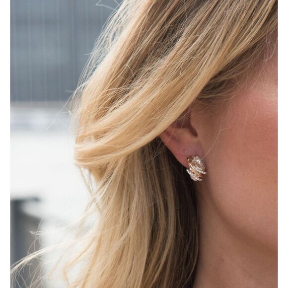 Women's Gold Leafael Wish Charm Birthstone Crystal Stud Earrings Jewellery - Picture 3 of 8